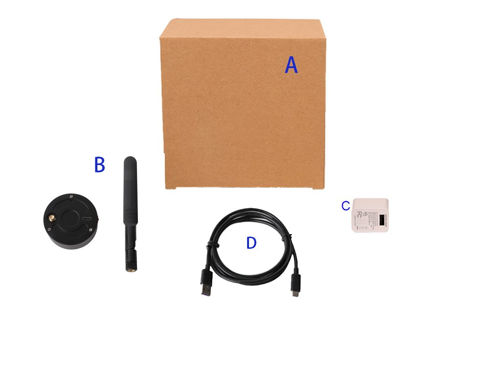 WUCAM8MPA / WUCAM1080PB Verpackungsübersicht