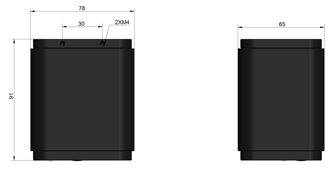 X8CAM4K_MR Abmessungen der Haupteinheit